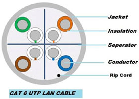 CP-BUT-6TGL1-305  Cat6, 4Pair UTP Cable