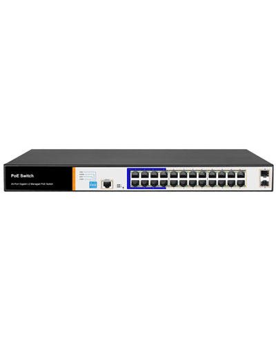 CP-ANW-GPM24G2F2-25  24 Port Managed Gigabit PoE Switch