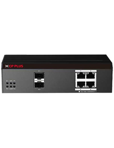 CP-ANW-GPI4F2-46  4 Port Industrial Gigabit PoE+ Switch With 2 Gigabit Fiber Port